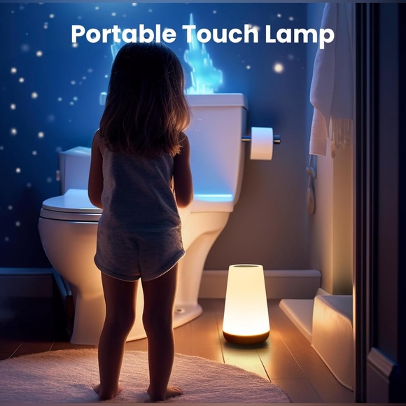 Brand New Touch Lamp, Portable Table Sensor Control Bedside Lamps/White - Picture 2 of 8